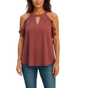 Rue21 Blouse Sz Large Cold Shoulder  Bohemian Boho Y2k Festival Gypsy Hipster